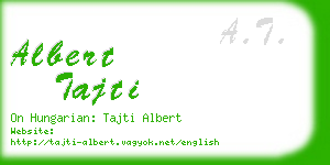 albert tajti business card